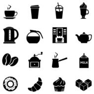 Vector Set of Coffee Icons Icons for Shop N4
