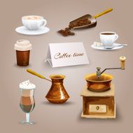 Coffee icons set N12