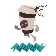 Flat fast food coffe