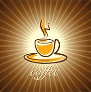 coffee cup design background - Illustration