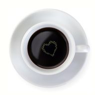 Cup of coffee with heart image