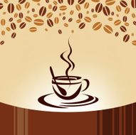 Coffee Cup and Beans Illustration