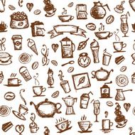 Coffee time seamless background for your design