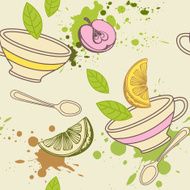 Tea seamless pattern N2