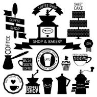 Vector collection of decorative coffee icons