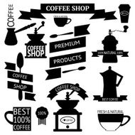 Vector collection of decorative coffee icons N3