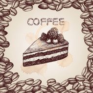 Vector Hand drawn cake illustration