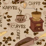 Seamless pattern of coffee