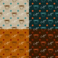 Set of coffee seamless patterns