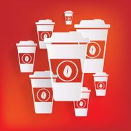 Takeaway paper coffee cup ico N3