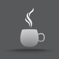 Vector of transparent coffee cup icon