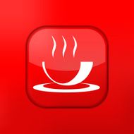 Vector red cup of tea icon Eps10 Easy to edit