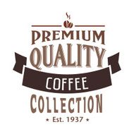 Vector coffee label N5