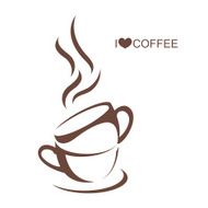 Two coffee cup with plate vector