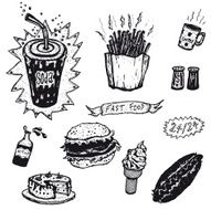 Fast Food And Burger Restaurant Icons