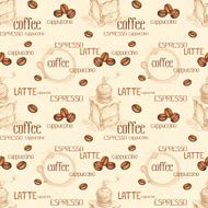 Seamless pattern with coffee illustrations