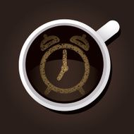 Cup of coffee with foam shape N2
