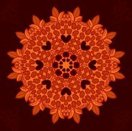 Mandala with loving coffee beans