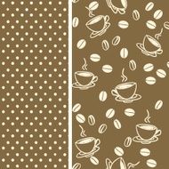 Vertical seamless pattern with coffee