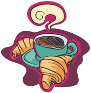 croissant and coffee