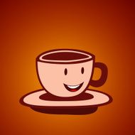 cartoon cup of tea or coffee