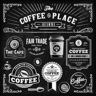 Chalkboard Coffee Label Set N2