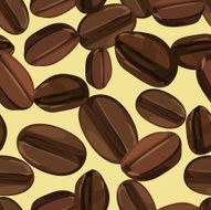 Seamless background made of coffee beans