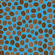 brown coffee beans seamless pattern