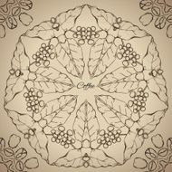 Seamless pattern from contours of coffee
