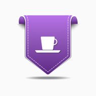 Mug Sign Purple Vector Icon Design