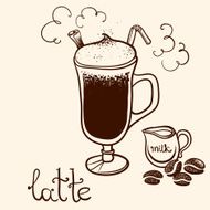 cup of latte coffee N2