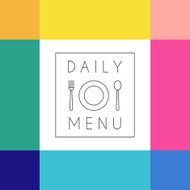 Daily menu design template N2