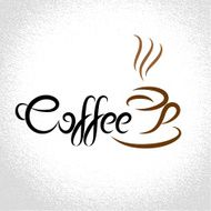 Coffee sign with the title ideal for cafe menu