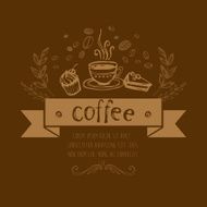 Coffee Background Vector Elements of Design N4