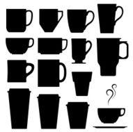 Coffee tea and espresso hot drink cups