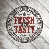 Vintage retro coffee vector labels on the old wood texture N7