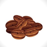 Coffee beans isolated on white background