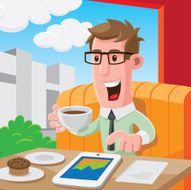 Business Man on Coffee
