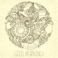 Coffee Doodles Hand-Drawn Vector Illustration N4