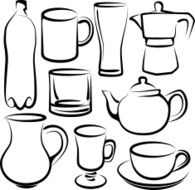 set of drinks