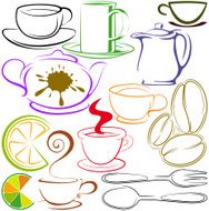 cups and teapots contour