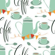 Coffee party pattern