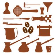 solid colors coffee set instruments