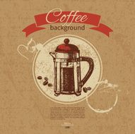 Hand drawn vintage coffee background Menu for restaurant cafe N3