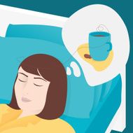 Dreaming a coffee cup