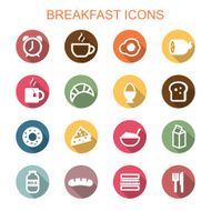 breakfast long shadow icons