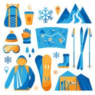 Winter sport icons