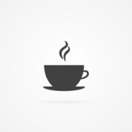 Simple icon of hot drink in cup