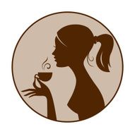 Girl with a cup of coffee
