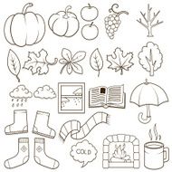 Autumn design elements vector illustration N2